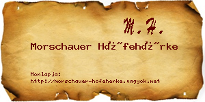 Morschauer Hófehérke névjegykártya